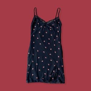 ROSE EMBROIDERED SLIP DRESS